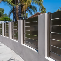 Panneaux de clôture en aluminium pour extérieur, 8 pieds de haut, 8x8, noir et blanc, tailles personnalisées pour jardin, cour, clôture de périmètre
