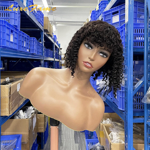 Giá bán buôn Mông Cổ Beyonce bang đầy đủ ren tóc giả, luxefame xoăn tự nhiên glueless ren tóc giả, Bob ngắn 10A lớp ren tóc giả - Product Image 5