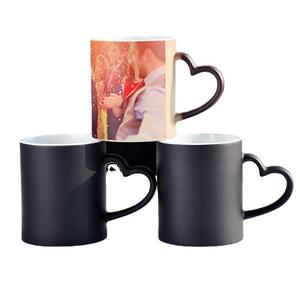 Taza de Cerámica con Asa en Forma de Corazón, Porcelana Negra, Regalo de Boda, 7102, Origen Zibo - Product Image 5