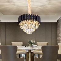 Lustre décoratif en cristal de luxe de l'Empire français pour lampe de salon plafond moderne simple chambre à coucher