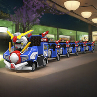 Tren Eléctrico Mini Haojile con Temática de Guerrero Gundam, Sistema de Juego Interactivo sin Rieles, Iluminación LED para Centros Comerciales y Parques de Diversiones