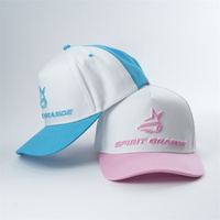 Op maat gemaakte logo baseballcap, modieus design, groothandel borduurwerk, 5-delige tweekleurige design katoenen baseballcap, pet voor heren