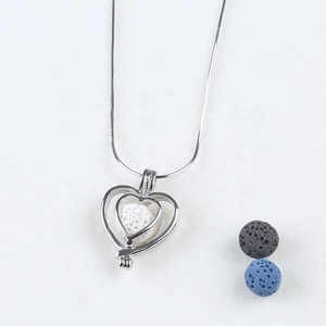 Moda kadınlar 925 ayar gümüş inci kolye kafes - Product Image 5