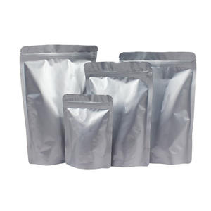 ถุงพลาสติกซิปเกรดอาหารสีเงินแบบกําหนดเองยืนขึ้นบรรจุถุงอลูมิเนียมฟอยล์ขนาด<span class=keywords><strong>ใหญ่</strong></span> ESD แบบลามิเนตสามชั้นนํากลับมาใช้ใหม่ได้ - Product Image 1