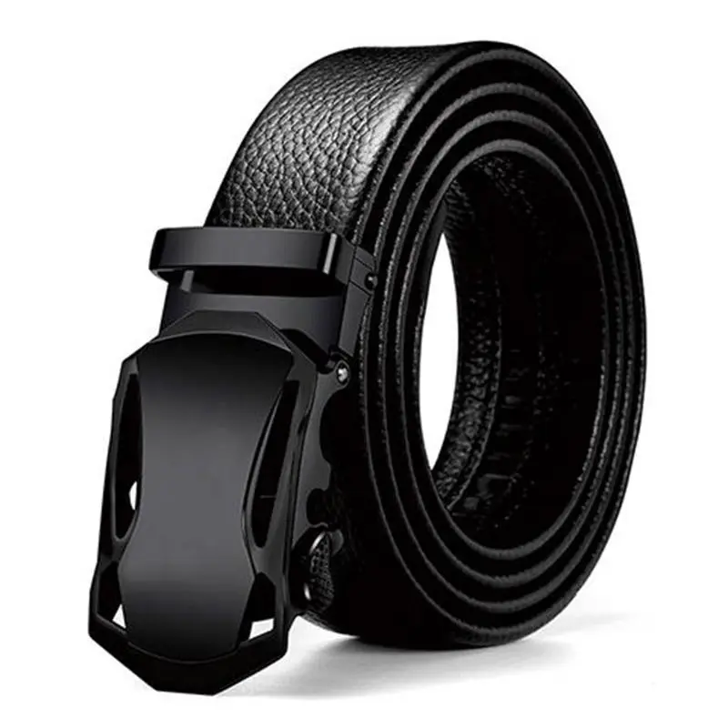 Wholesale Male Durable Straps Simple Sliding Business Buckle Belts Artificial Leather Belts For Men