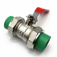 Liste des prix marché de Yiwu 32mm PPR Double Union vannes à boisseau sphérique en laiton