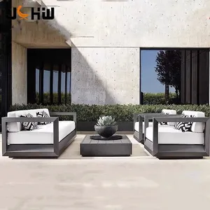 Modern Design Outdoor Furniture Aluminum Hotel Villa Patio Furniture Sofa Set Metal Garden Sofa