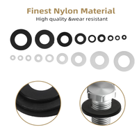 420 Pcs Black/White Nylon Flat Washers Assortment Kit Suitable for M2 M2.5 M3 M4 M5 M6 M8 M10 M12 Screws and Bolt