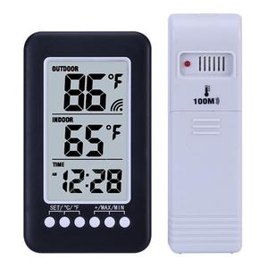 家庭用LCDデジタルワイヤレス屋内/屋外壁掛け時計気象ステーション温度計湿度計