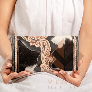 High Quality Women's Genuine Leather Clutch <b>Bag</b> Wallet Fashionable <b>Long</b> Design Purse with Landscape Pattern - Product Image 2