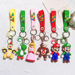 <span class=keywords><strong>2023</strong></span> PVC Anime jeu Luigi champignon personnage poupées PVC porte-clés personnalisé 3D Kawaii <span class=keywords><strong>Mario</strong></span> silicone porte-clés - Product Image 3