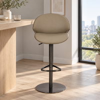 Chaise de bar ergonomique à dossier, hauteur comptoir, avec piétement, pour cuisine, vente directe usine