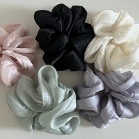 Koreanischer Stil Glänzende Satin-Haargummis mit Perlen, Elastische Haarbänder für Frauen und Mädchen, Haaraccessoires