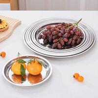Plateau rond en acier inoxydable avec motif de raisins en relief, empilable, pour service alimentaire, disponible en plusieurs tailles – Vente en gros usine