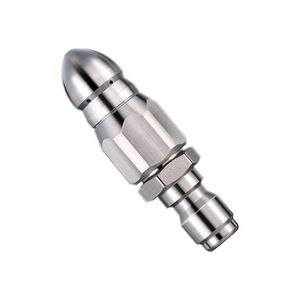 Buse à eau haute pression en acier inoxydable 55 mm 11,8 mm pour le nettoyage des canalisations et le détartrage - Product Image 2