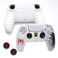 Funda Protectora de Silicona con Diseño de Araña para Control de PS5, Juego Completo con 2 Grips para Pulgares, Múltiples Opciones de Color, Venta al Por Mayor