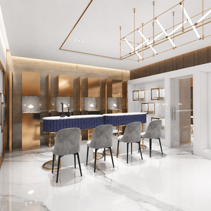 Idée de design d'intérieur pour bijouterie, comptoir de bijouterie, vitrine de présentation de bijoux, décoration pour boutique de détail - Product Image 5