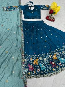 Lehenga Choli de Alta Demanda para Bodas con Cancan para Mujer, Ropa Elegante para Novias y Familiares, Disponible al Mejor Precio - Product Image 3