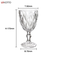 Gobelets en Verre de Vins Vente en Gros Décoration Vintage Colorée Transparente Mariage Moderne Rouge