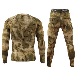 Russia camo ESDY Outdoor tattico sport termici uomo biancheria intima abiti neri - Product Image 5