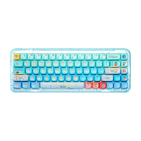Custom-designed Transparent PC Keyboard RGB Wireless Tri-mode Support Custom Print Logo/Color/Configuration/Keycap/Switch