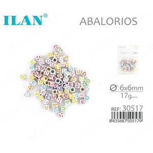 Ilan Abalorios Letras y Emojis de Colores 6x6mm Fondo Blanco 17g - Product Image 1