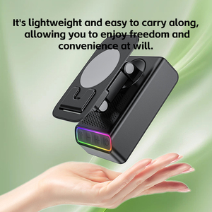 Hot Sale 5-in-1 Wireless Induction Speaker <b>Phone</b> Stand with Power Bank RGB Atmosphere Light - Product Image 4