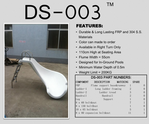 DAWNSUN Fiberglass <strong>Slide</strong> Processing Equipment Model Fiberglass <strong>Slide</strong> <strong>for</strong> Outdoor <strong>Swimming</strong> <strong>Pools</strong> Water Parks Custom Bending - Product Image 5