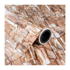 Papel Tapiz 3D de PVC con Textura de Madera, Papel Tapiz de Ladrillo y Piedra, Adhesivo Decorativo para Paredes Interiores del Hogar - Product Image 1