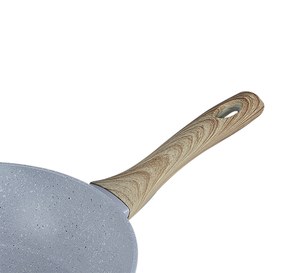 Venta caliente de alta calidad de aluminio forjado sartén recubrimiento antiadherente <span class=keywords><strong>Wok</strong></span> con vidrio templado <span class=keywords><strong>tapa</strong></span> - Product Image 6