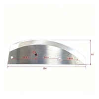 Cuchilla Curva de Acero Inoxidable en Forma de Media Luna para Cortadora de Vegetales con Banda Transportadora, Corte Industrial de Alimentos, Montaje Personalizado