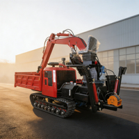 Chargeuse sur chenilles tout-terrain avec moteur diesel et boîte de vitesses, idéale pour la construction agricole
