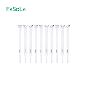 FaSoLa Velcro Cable Ties Releasable Nylon White Gray Pink Data Cable Organizer Computer Cable Management - Product Image 5