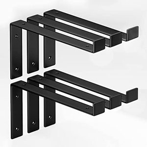 Soportes de Repisa Negros Resistentes de 12 Pulgadas, Soporte de Repisa en Forma de L de 12 Pulgadas para Repisas Flotantes - Product Image 2