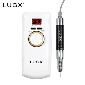 LUGX Wholesale Nails Equipment 30000rpm Acrylic Portable Rechargeable Professional Nail Drill Machine