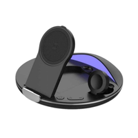 Support de chargeur sans fil rapide 3-en-1 pour ordinateur portable, téléphone portable, montre connectée et écouteurs - 15W pour voyage portable, vente en gros