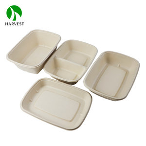 <span class=keywords><strong>Jetable</strong></span> Bento Alimentaire 2 Compartiment Papier <span class=keywords><strong>Rectangle</strong></span> Plateau - Product Image 6