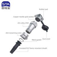 Conector Eléctrico Industrial Impermeable de Aviación, Enchufe Recto y en Ángulo Roscado SD20 WF20 TI+Z TU, Directo de Fábrica