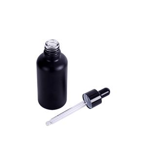 5ml-120ml Matte Cosmetic Black <b>Glass</b> Essential Oil Serum <b>Dropper</b> <b>Bottle</b> 100pcs Screen Printing - Product Image 4