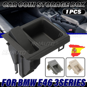 สำหรับ BMW E46 ซีรีส์ 3 ปี 1999-2006 กล่องเก็บของคอนโซลกลางด้านหน้ารถยนต์ ถาดใส่เหรียญ ที่วางเครื่องดื่ม อุปกรณ์ตกแต่งภายใน - Product Image 1