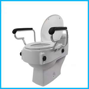 Asiento de Inodoro Elevado Moderno con Cierre Suave, Apoyabrazos Duraderos, Diseño Portátil, Capacidad de Peso de 136 kg, para la Seguridad en el Baño del Hogar - Product Image 2