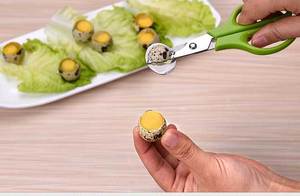 <span class=keywords><strong>Tijeras</strong></span> de Acero Inoxidable para Cortar <span class=keywords><strong>Huevos</strong></span> de <span class=keywords><strong>Codorniz</strong></span> y Pollo con Cuchillas Afiladas y Pulimentadas, Herramienta Manual de Cocina para Abrir Cáscaras - Product Image 3