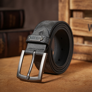 Cintura Vintage in PU Marrone con Fibbia Metallica Retrò per Uomo e <span class=keywords><strong>Donna</strong></span>, Stile Casual Adatto per Uso Quotidiano e Lavoro in Tutte le Stagioni - Product Image 6