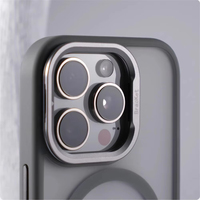 Support d'objectif en alliage de luxe pare-chocs mat étui de charge sans fil pour iPhone 14 15 16 ProMax 17 Pro support magnétique couverture antichoc