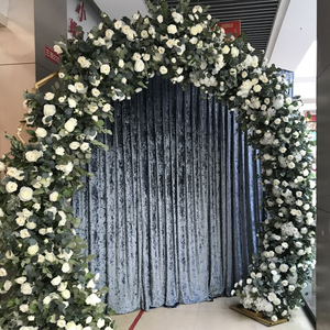 2023 nuevo fondo de arco de flores artificiales 2,4 m arreglo floral Rosa arco de hortensia para evento de boda - Product Image 3