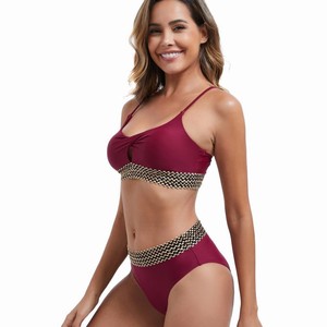 Ensemble <span class=keywords><strong>de</strong></span> bikini et <span class=keywords><strong>de</strong></span> maillots <span class=keywords><strong>de</strong></span> <span class=keywords><strong>bain</strong></span> deux <span class=keywords><strong>pièces</strong></span> à taille haute pour femmes 2025, vêtements <span class=keywords><strong>de</strong></span> <span class=keywords><strong>bain</strong></span> pour femmes, <span class=keywords><strong>maillot</strong></span> <span class=keywords><strong>de</strong></span> <span class=keywords><strong>bain</strong></span> uni, logo personnalisé - Product Image 4