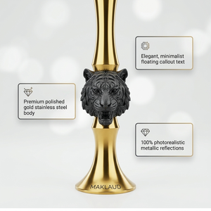 Chicha Maklaud Tiger Hookah Maklaud Beast Predator, chicha de luxe en acier inoxydable, narguilé, édition limitée Beast Stem - Product Image 1