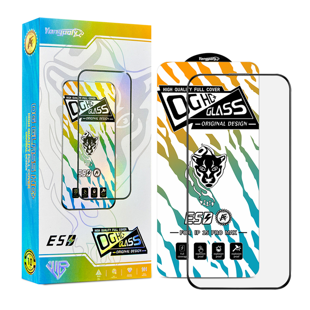 9H ESD Diamond Og HD+ Tempered Glass Lion Explosion-Proof Screen Protector for IPhone 16 15 14 13 12