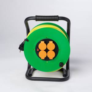 כבל חשמל נגלל 50 מטר עם 4 מגעי הארקה, עמיד במיוחד 3600W, גומי SJTW, תקן CE IP44 - Product Image 3