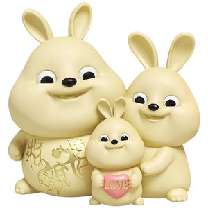 Figurine de <span class=keywords><strong>Famille</strong></span> de Lapins Emouvante en Promotion – Décoration Moderne pour Salon et Chambre – Kit d'Artisanat en Résine - Product Image 5